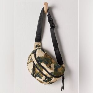 NWT Free People Quilted Print Sling Bag in Camo